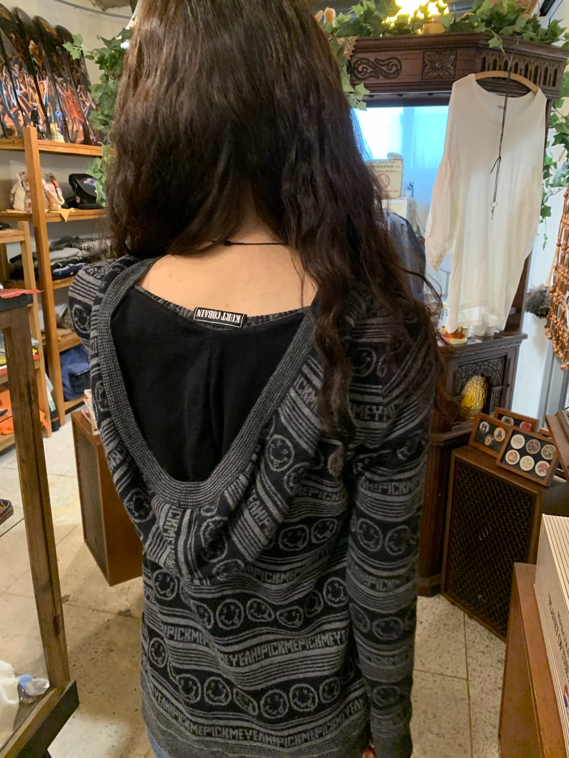 히스테릭글래머 너바나 커트코베인 픽미 스트라이프 후드티 상품이미지9