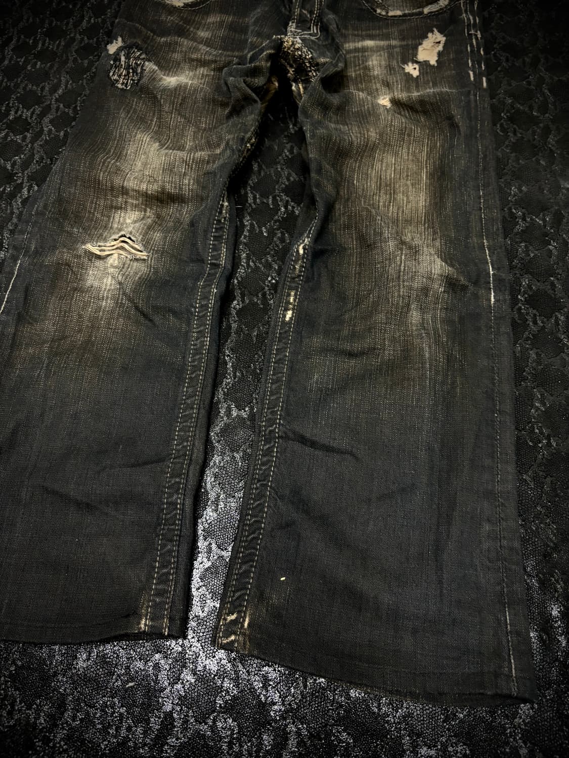 “Vintage” Grunge Washed Black Pants 상품이미지6