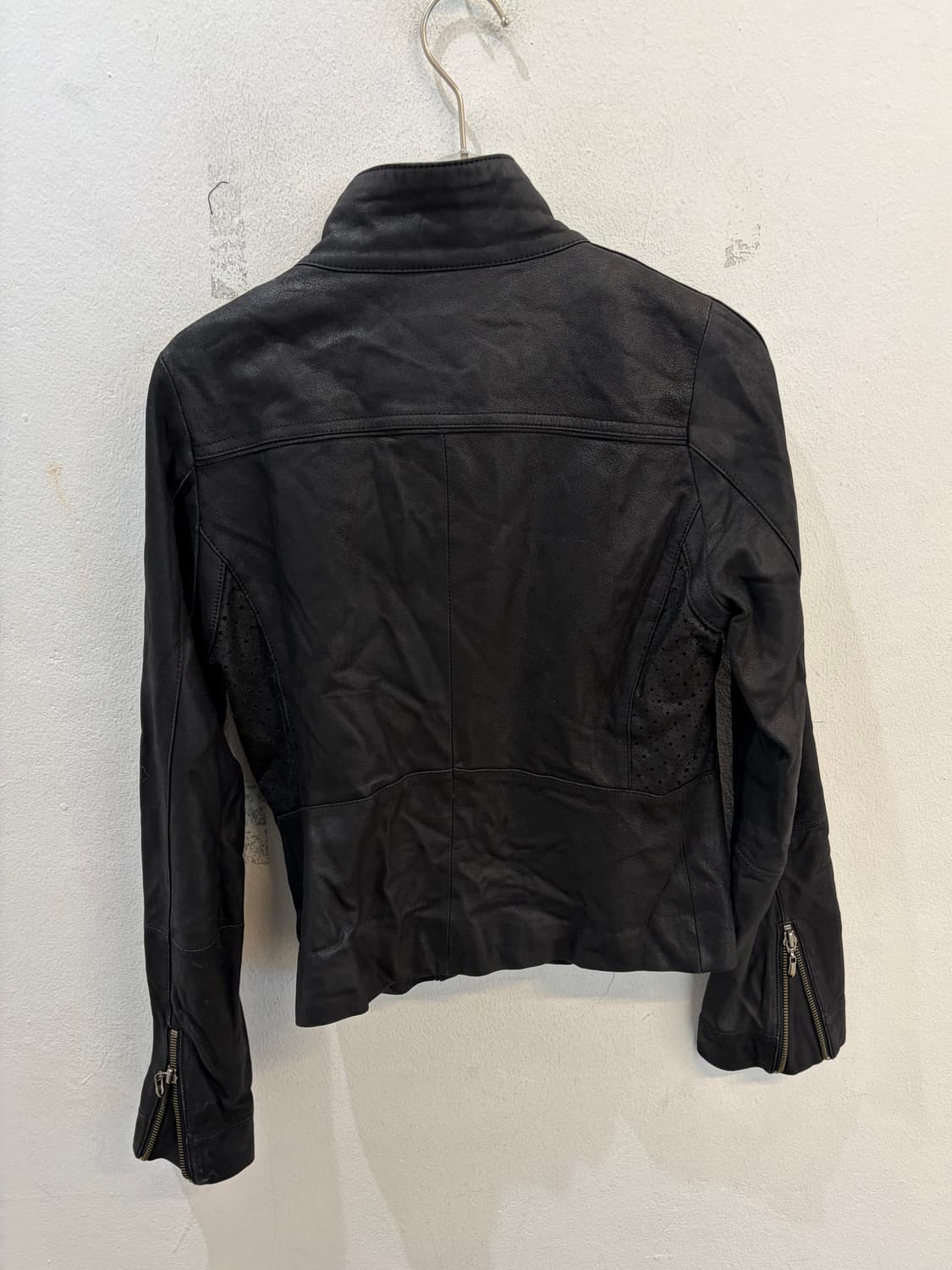Vintage Black Leather Jacket 상품이미지2