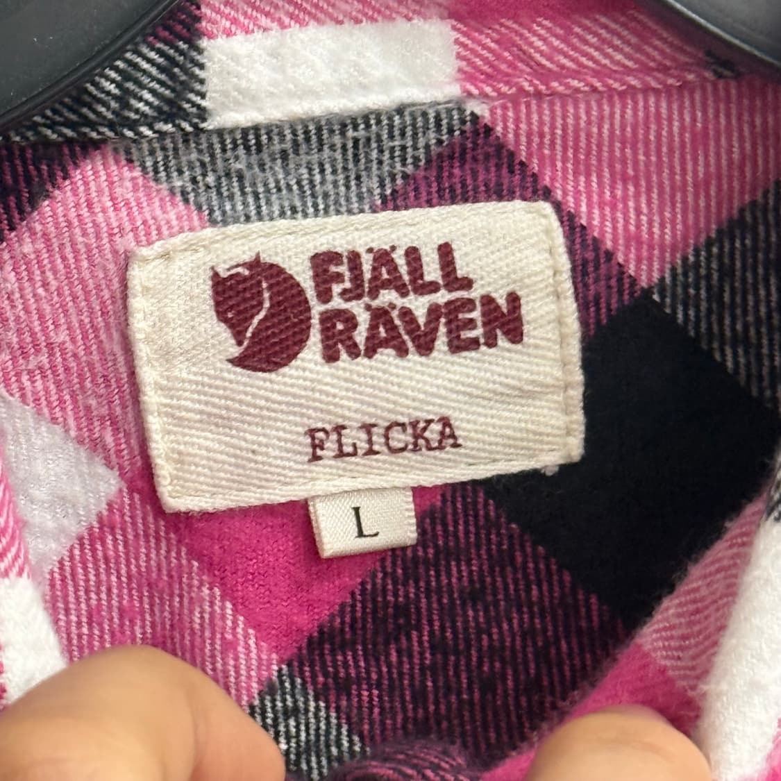 스웨덴(fjall raven)피엘라벤 아웃도어 플란넬 핑크 체크셔츠 L 상품이미지2