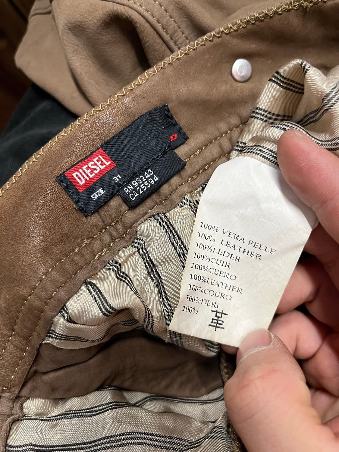 00s Diesel 가죽 팬츠 (31“) 상품이미지9
