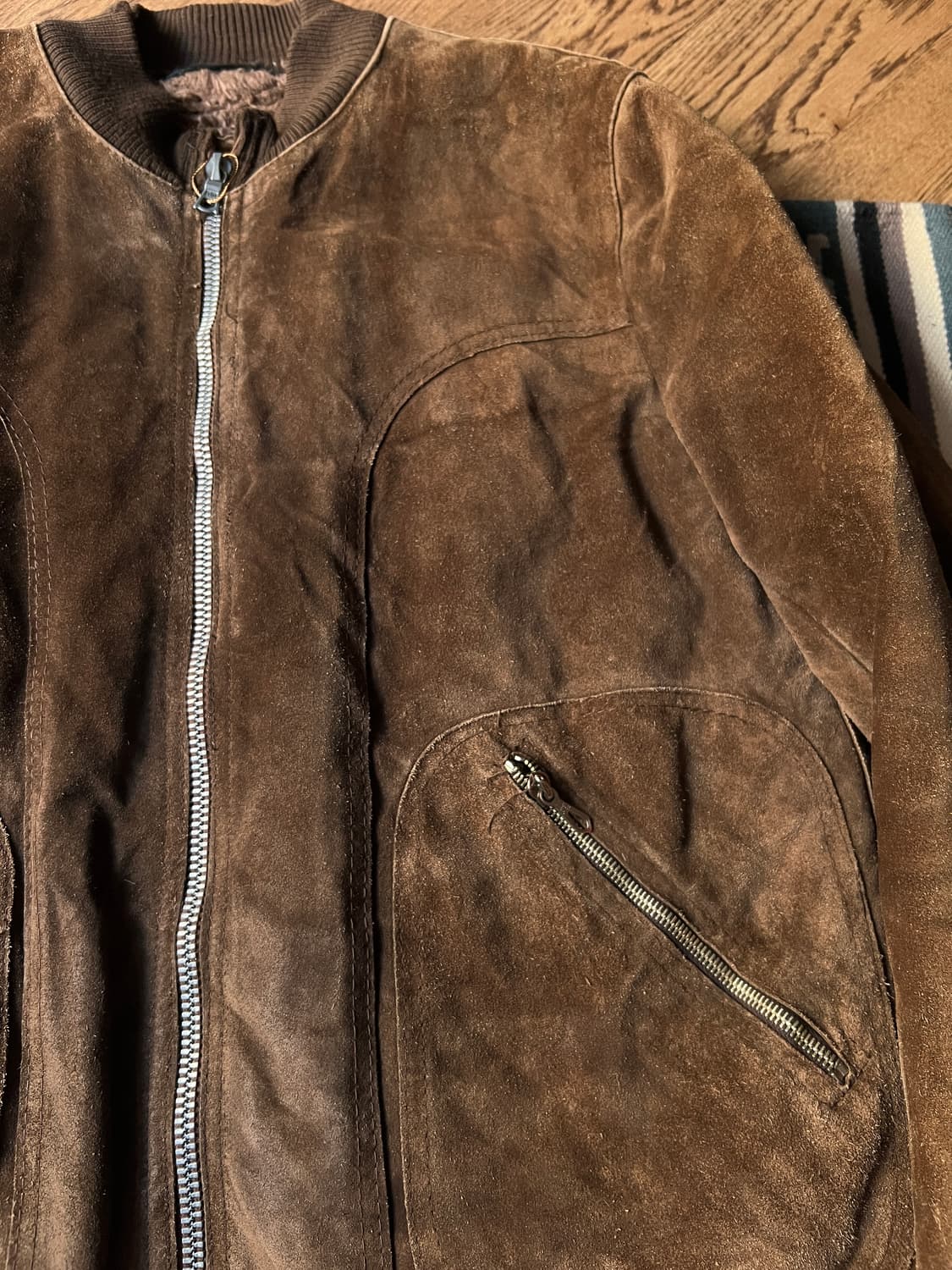 [S]8~90's 유럽 빈티지 쉐르파 스웨이드 자켓 상품이미지4