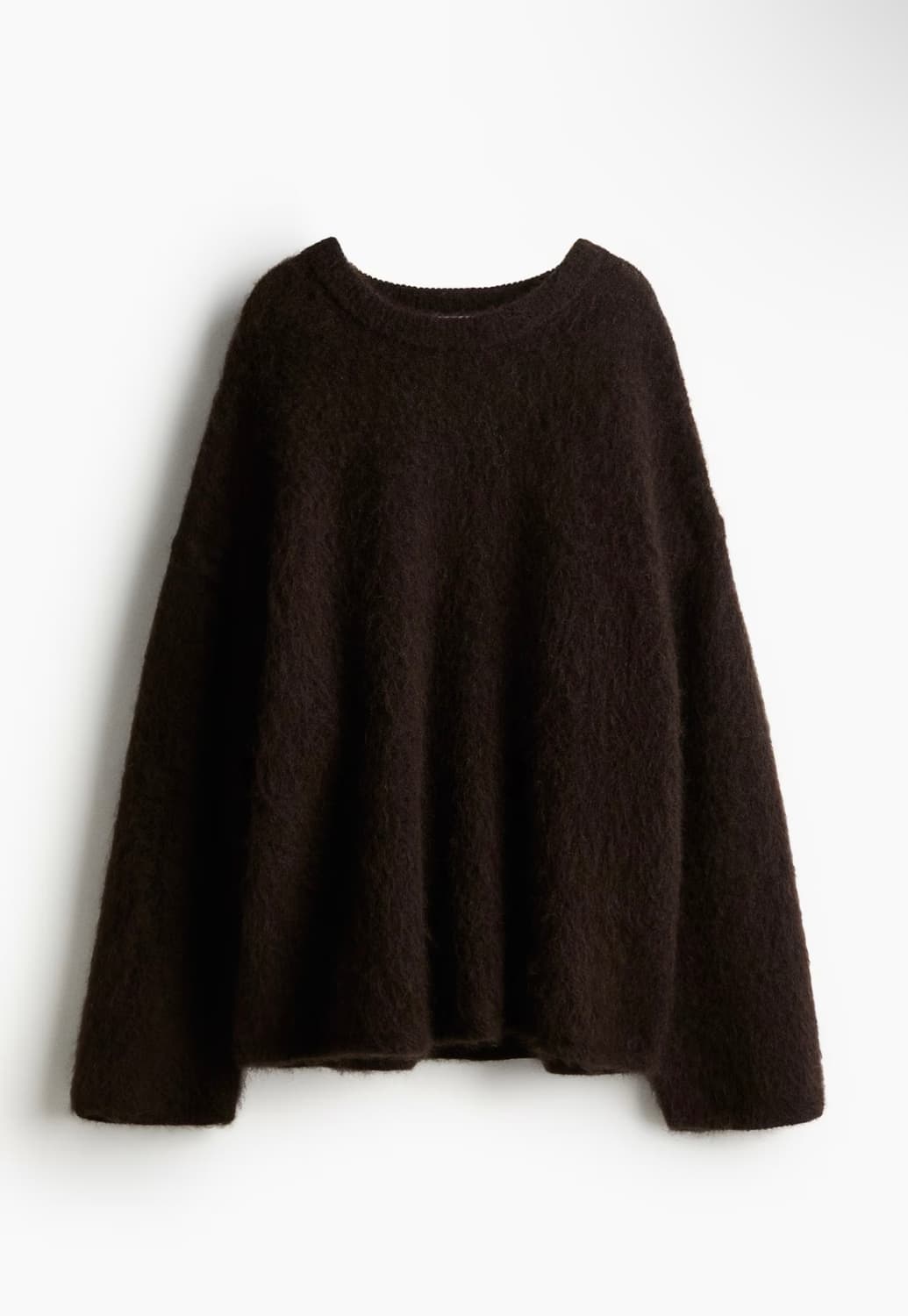 H&M 모헤어 블렌드 오버사이즈 니트 브라운 M 상품이미지1