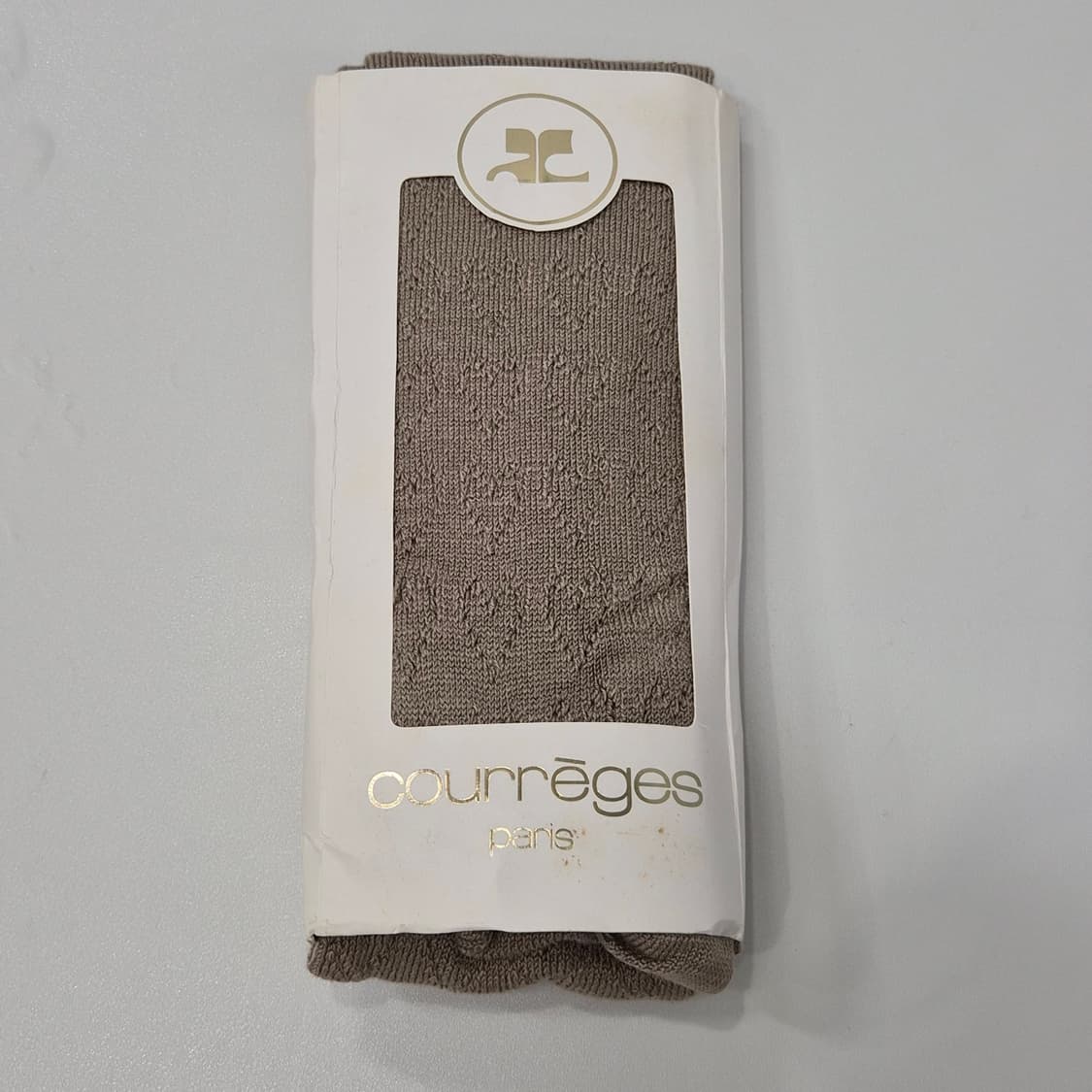 꾸레쥬 모카베이지 하트펀칭 니트 타이즈 상품이미지1