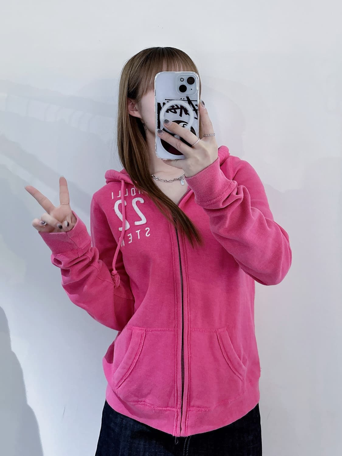 홀리스터 베이비핑크 Y2K 후드집업 상품이미지2