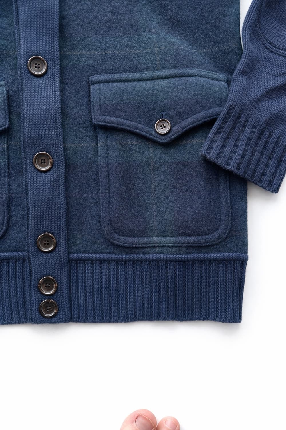 폴로 블랙와치 숄카라 가디건 상품이미지6