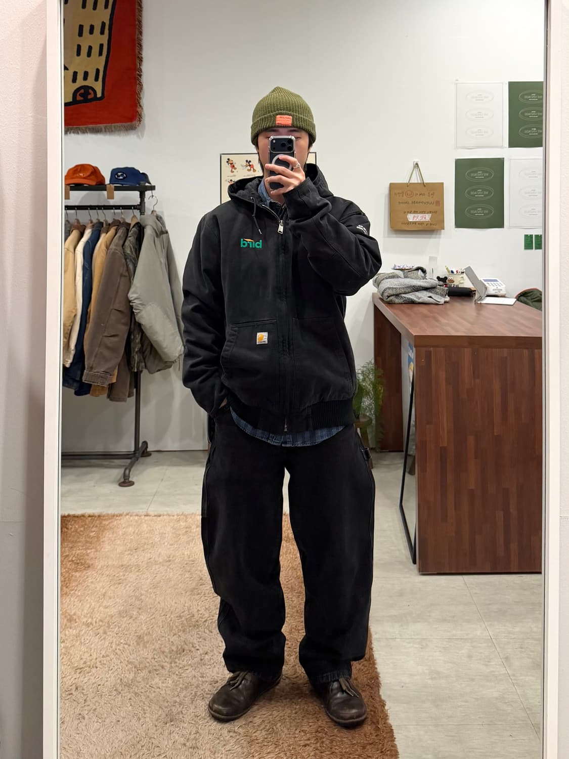 Carhartt 칼하트 덕 액티브 페이딩 후드 워크 자켓 상품이미지2