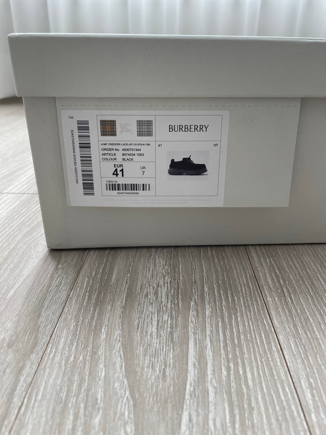 버버리 크리퍼 레이스업 블랙 41 상품이미지7