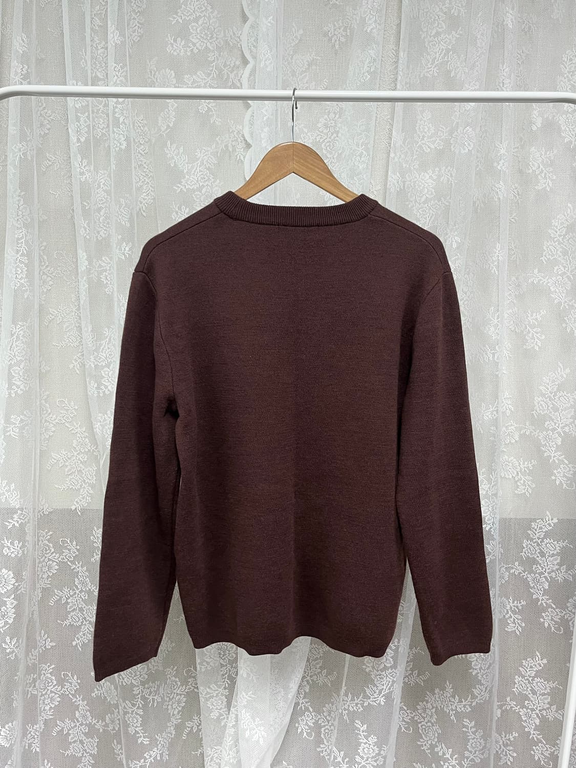 46) 엘무드 화란 세미오버 니트 브라운 상품이미지2