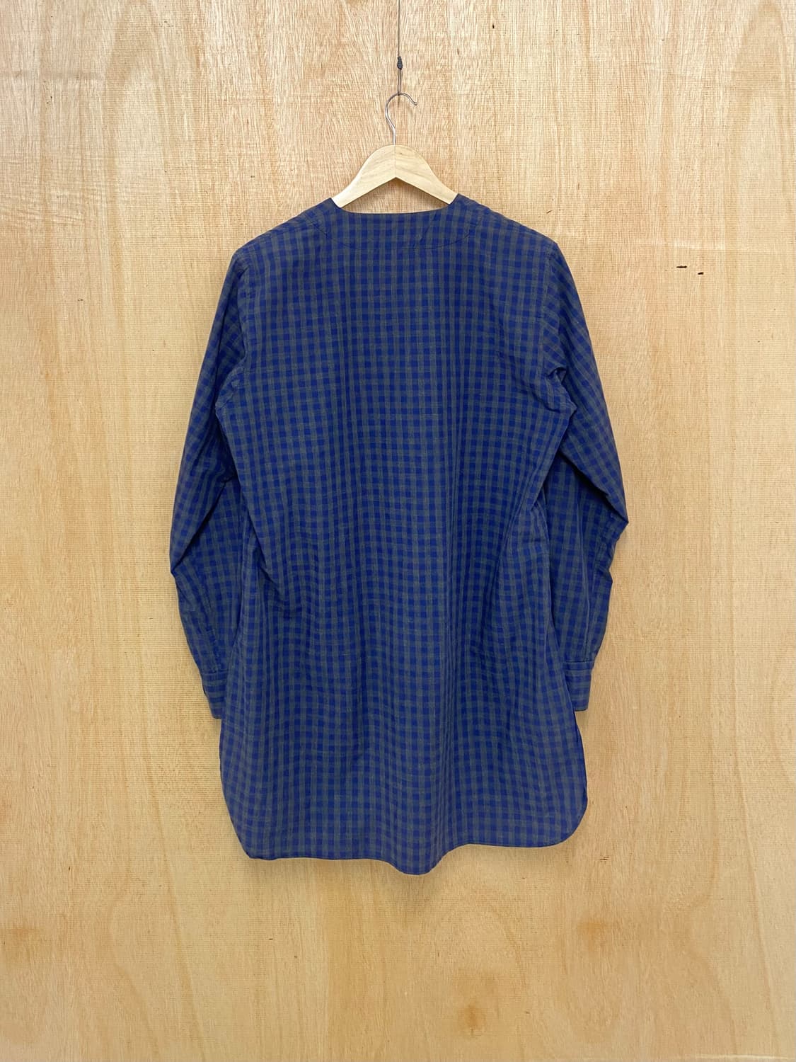 NEEDLES check collarless shirts 니들즈 카라리스 상품이미지2