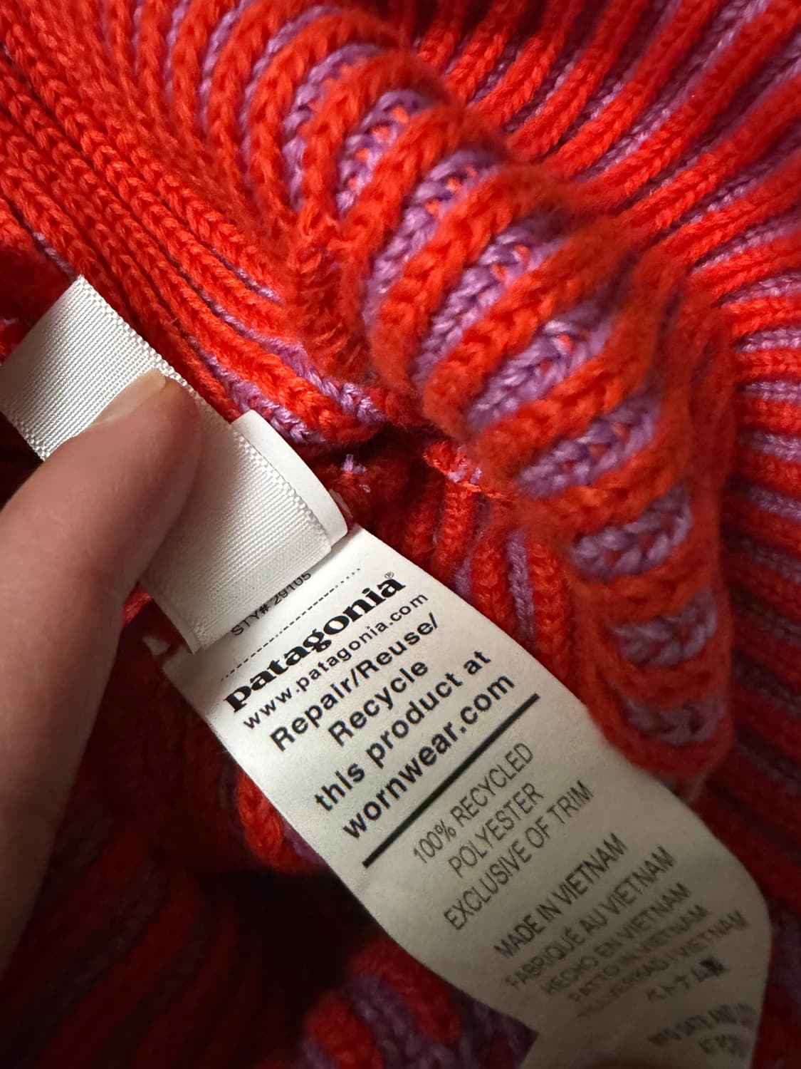 파타고니아 피셔맨 롤 비니 컨트라스트 퍼플 상품이미지3