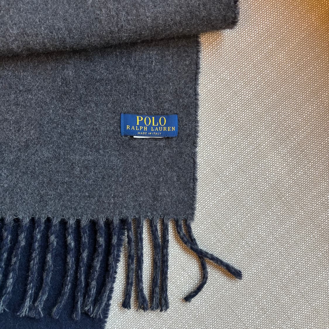 폴로 랄프로렌 양면 머플러 네이비/그레이 목도리 상품이미지7