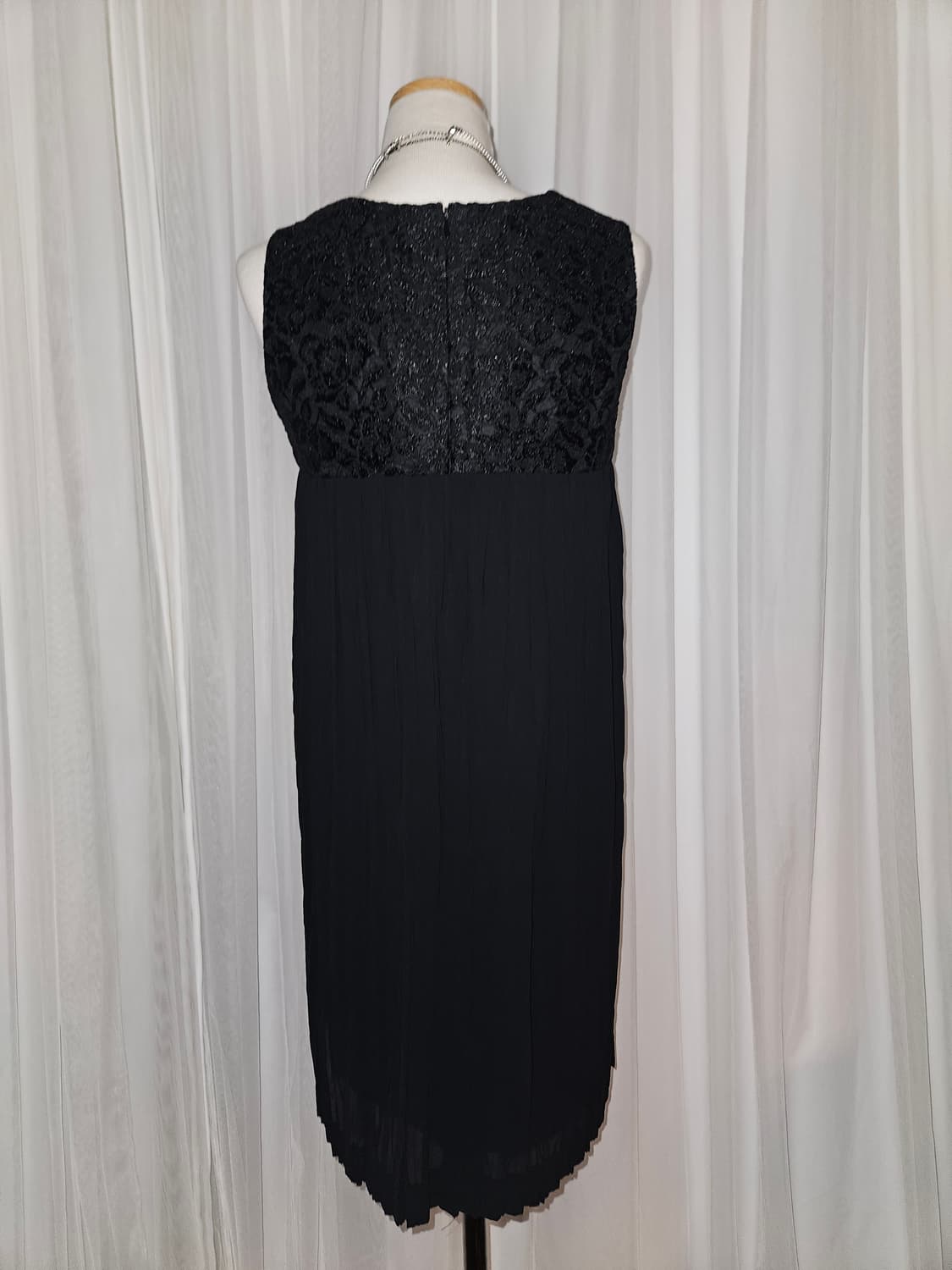 luiez 빈티지 블랙 자카드 플리츠 원피스 니혼진 공겜여주 히메갸루 상품이미지4