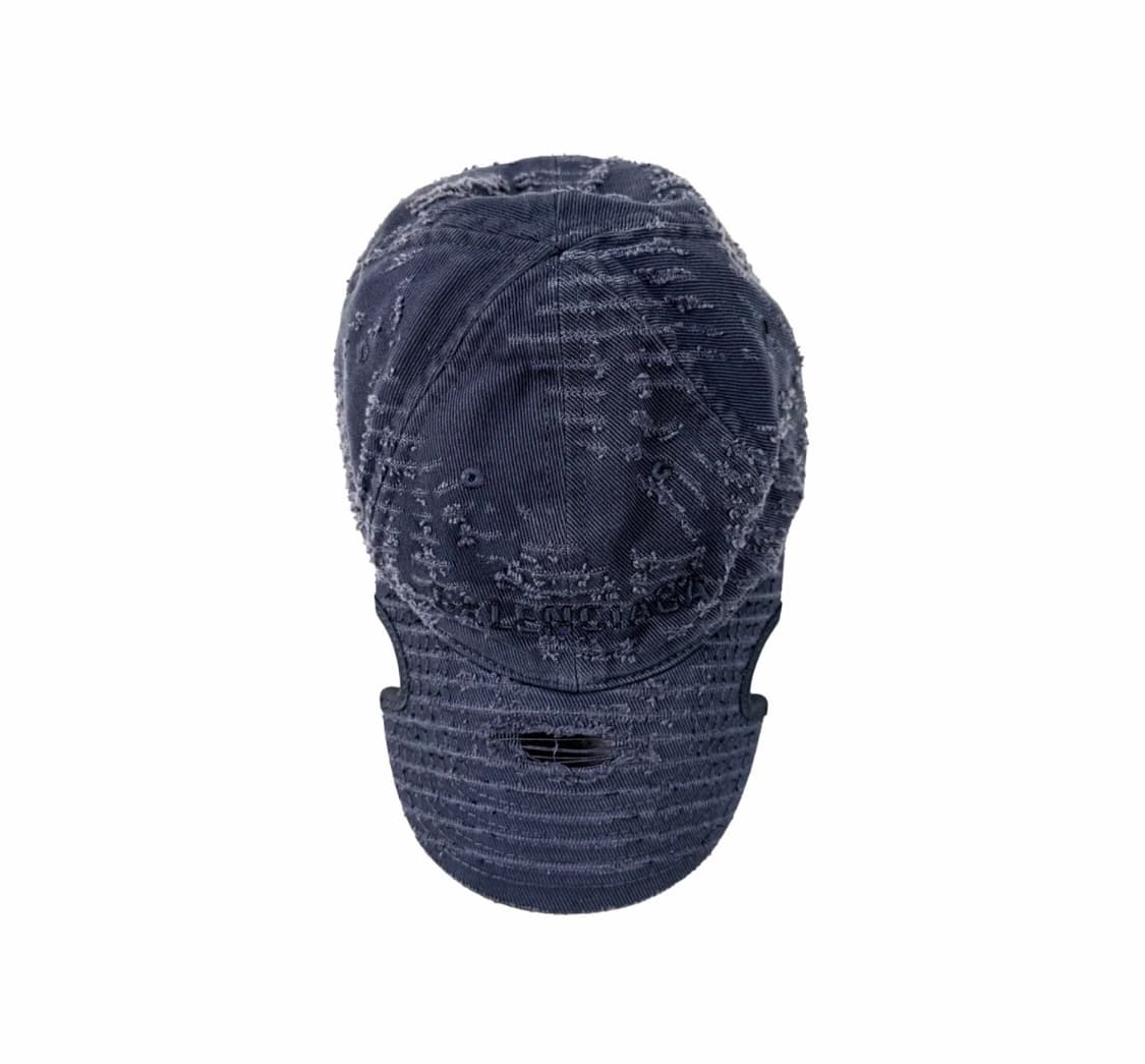 [M] 발렌시아가 23ss 데님 엠브로이드 디스트로이드 볼캡 모자 블루 상품이미지5