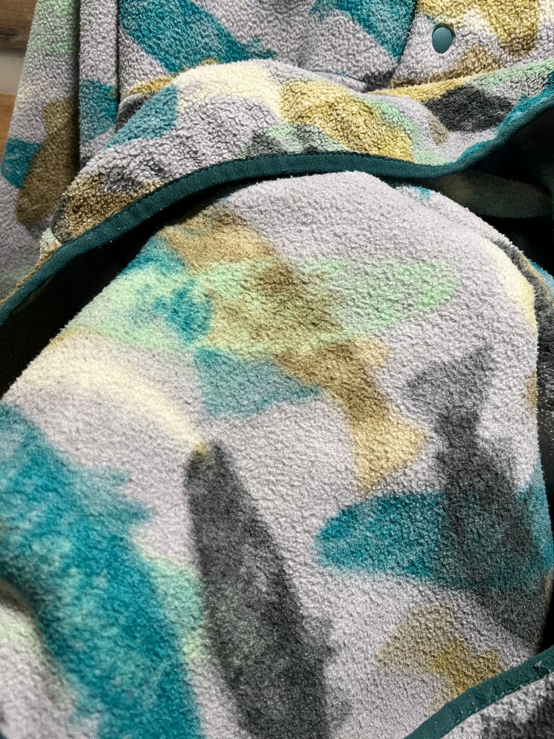 [XL]파타고니아 신칠라 연어떼 피싱 패턴 스냅 플리스 상품이미지5