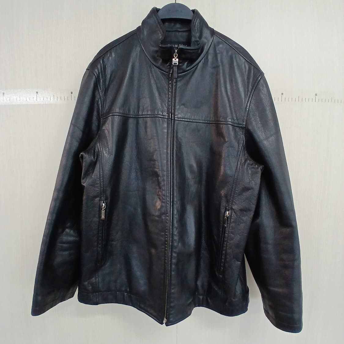 BEAN POLE 블랙 가죽 자켓 상품이미지1