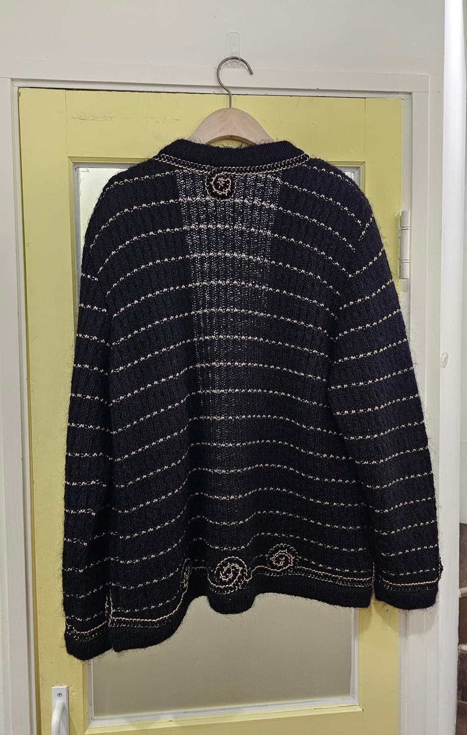 샤st 블랙골드 울 가디건 상품이미지7