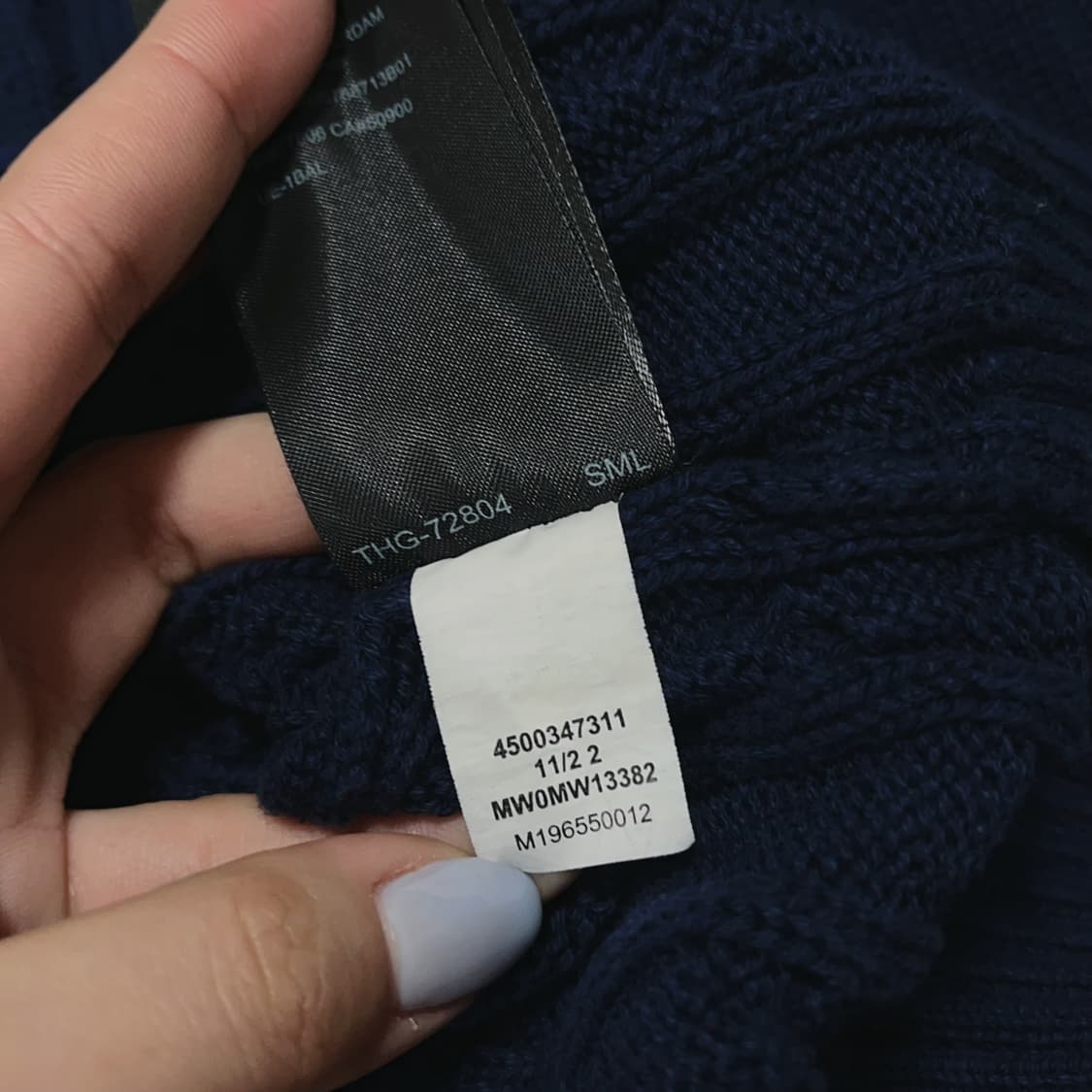 [정품] 타미 네이비 꽈배기 니트 [ XL ] 상품이미지5