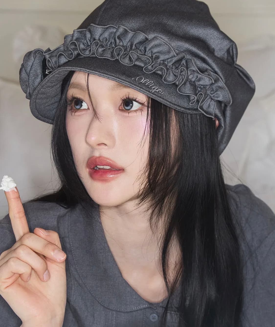  일리고 플레르 러플 헌팅캡 그레이 상품이미지1