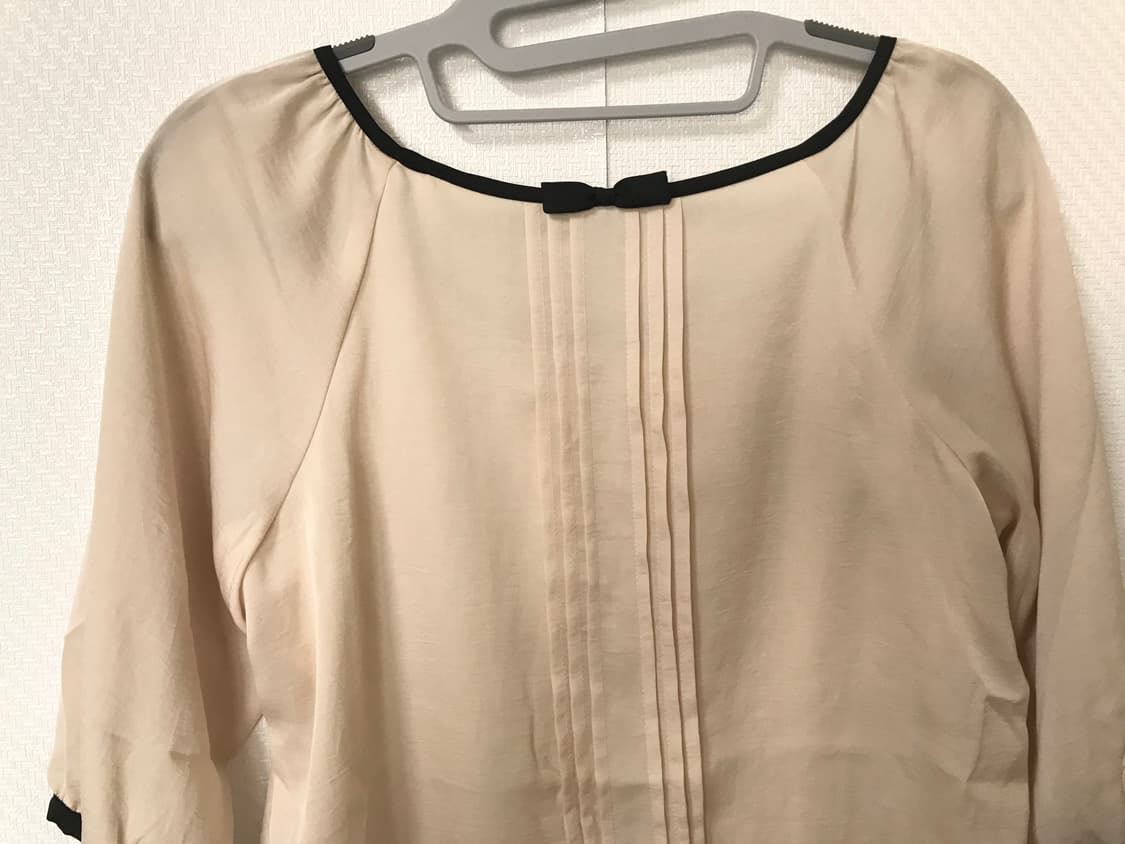 black ribbon sheer lace button dress 상품이미지4