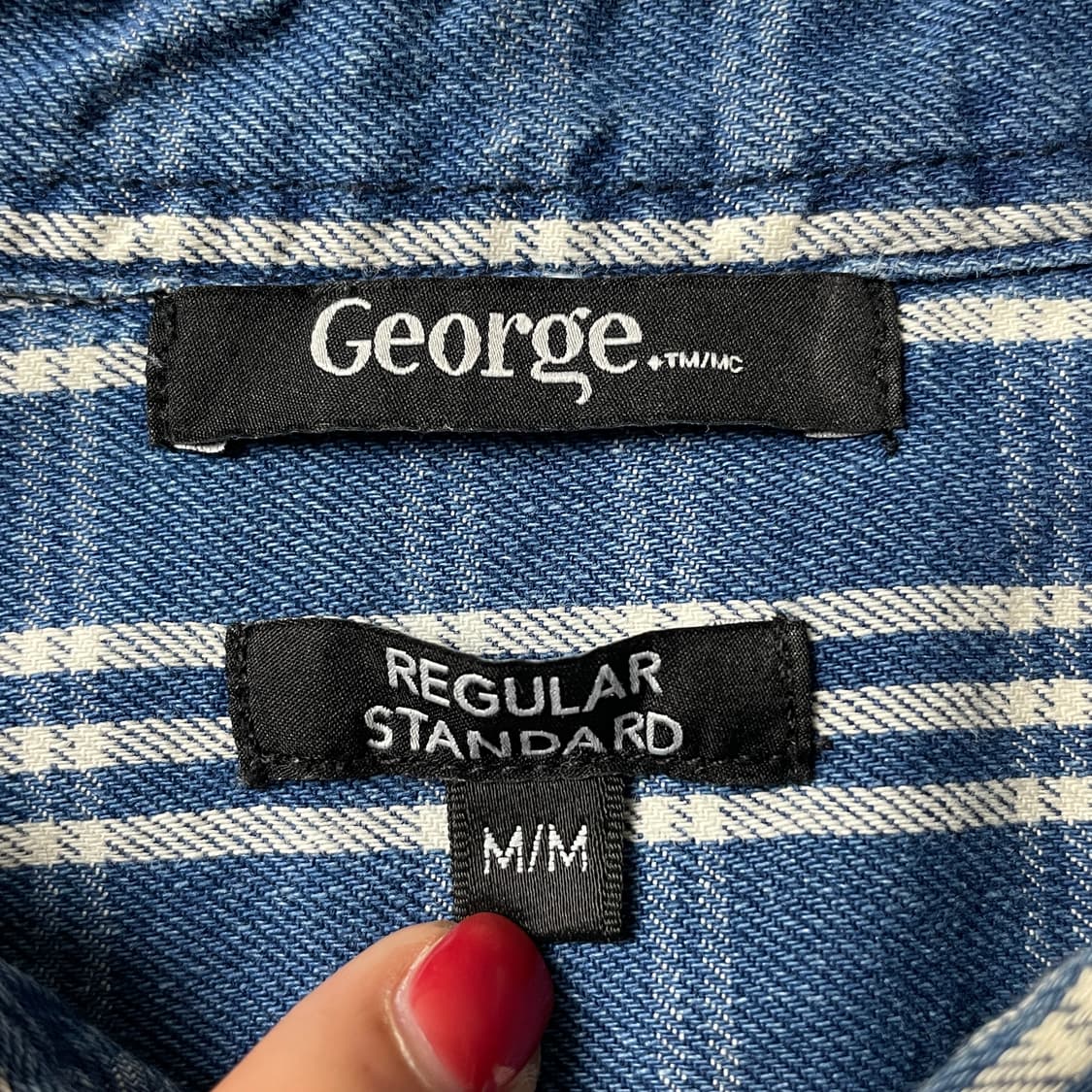 GEORGE 조지 빈티지 플랩포켓 코튼 체크 셔츠 A00672 상품이미지9