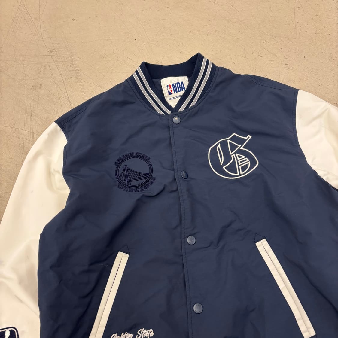 NBA 골든 스테이트 빅로고 바시티 자켓 상품이미지2