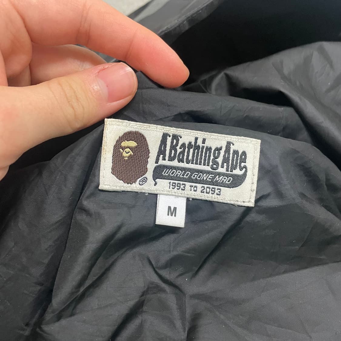 M) 베이프 블랙 카모 흑계 바람막이 윈드브레이커 자켓 상품이미지7