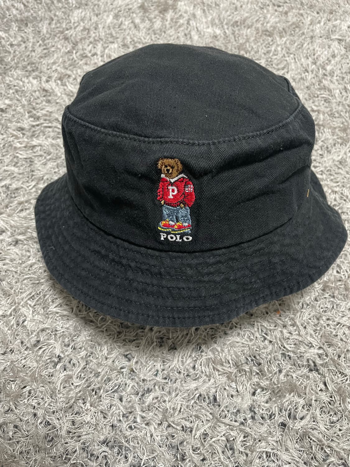 폴로Polo 폴로베어 블랙 버킷햇 코튼 캡 Free 상품이미지2