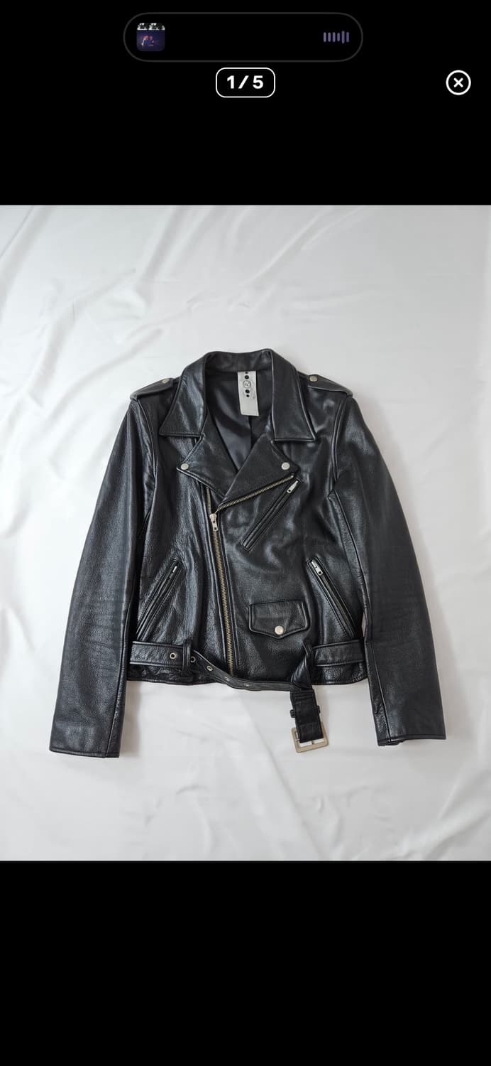 릭오웬스 맛) WO 일본 소가죽 리얼레더 라이더 바이커자켓 J 상품이미지1