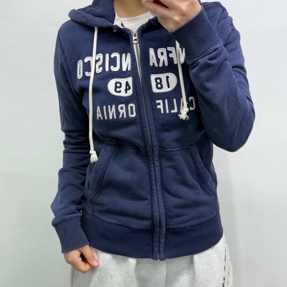 [M] 후아유 샌프란시스코 네이비 후드집업 상품이미지2