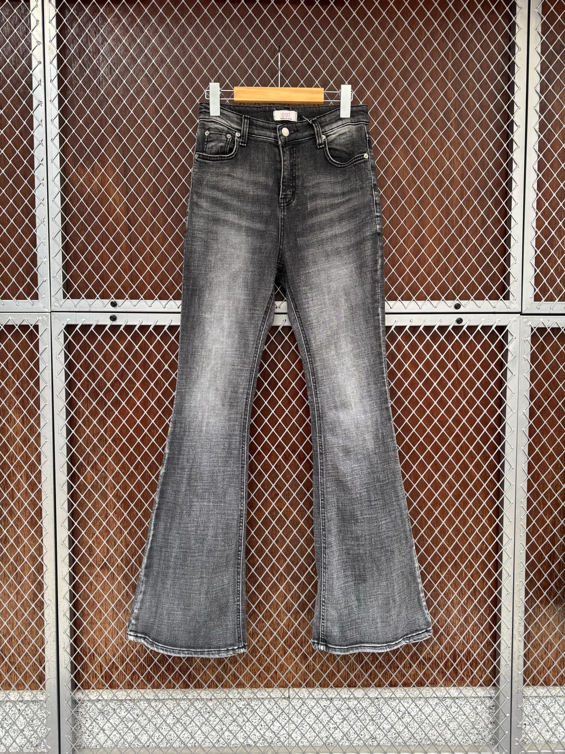 OOT 빈티지 워싱 부츠컷 y2k 흑청 그레이 데님팬츠 M 상품이미지1