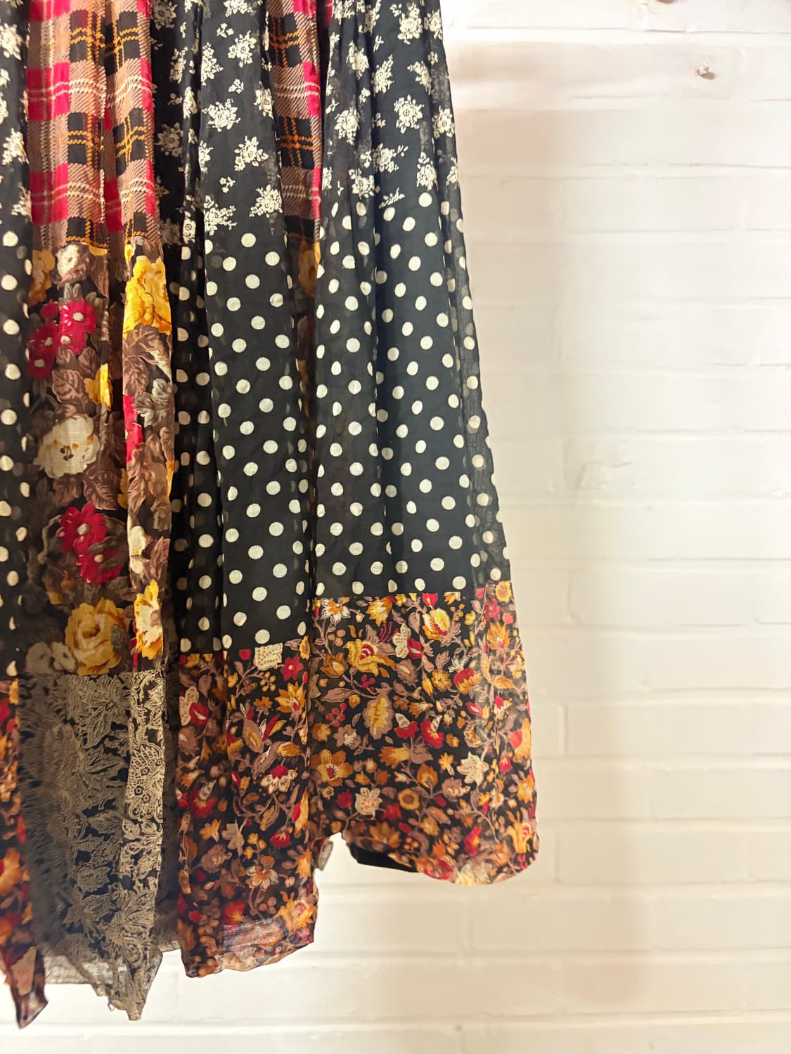jpn vintage patchwork skirt 상품이미지3