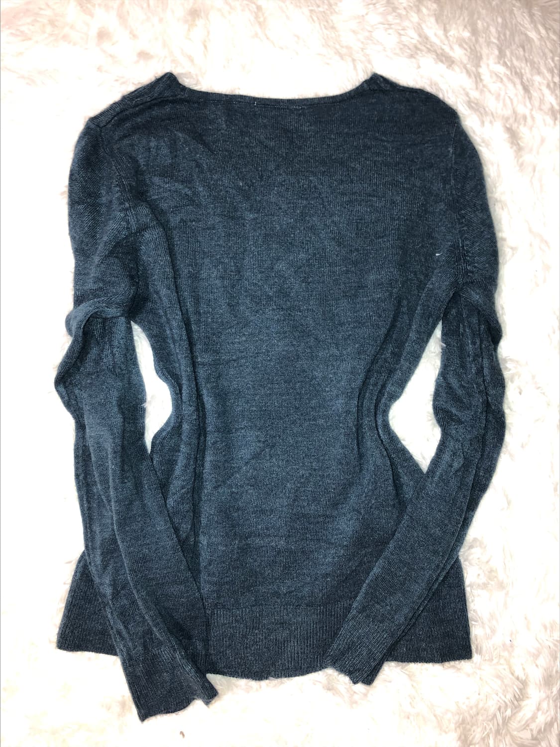 navy blue button square top 상품이미지3