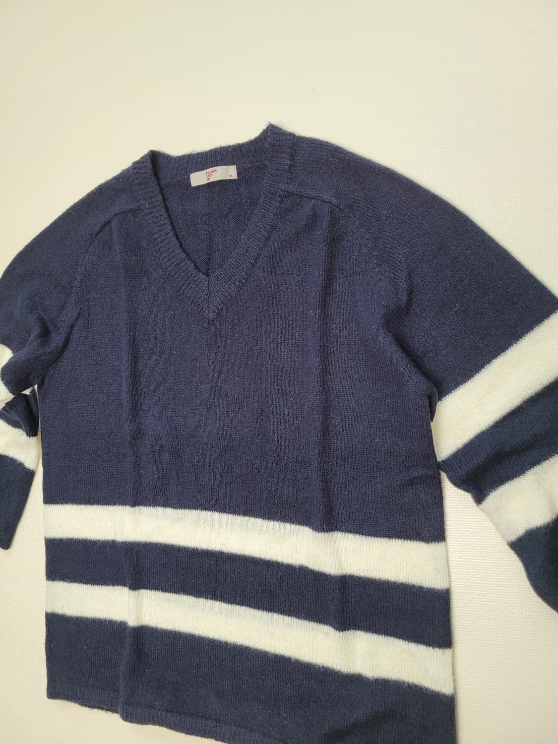 에잇세컨즈 8 seconds V넥 니트 오버핏 105 네이비 상품이미지2