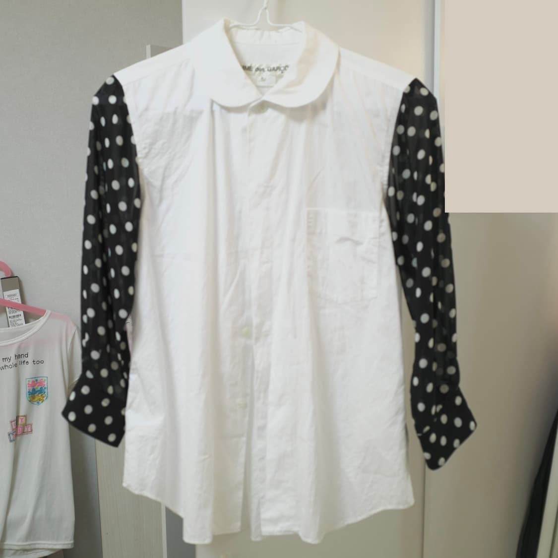 꼼데가르송 폴카닷 도트 셔츠 코이세이오 모리걸 y2k 갸루 일본 빈티지 상품이미지2