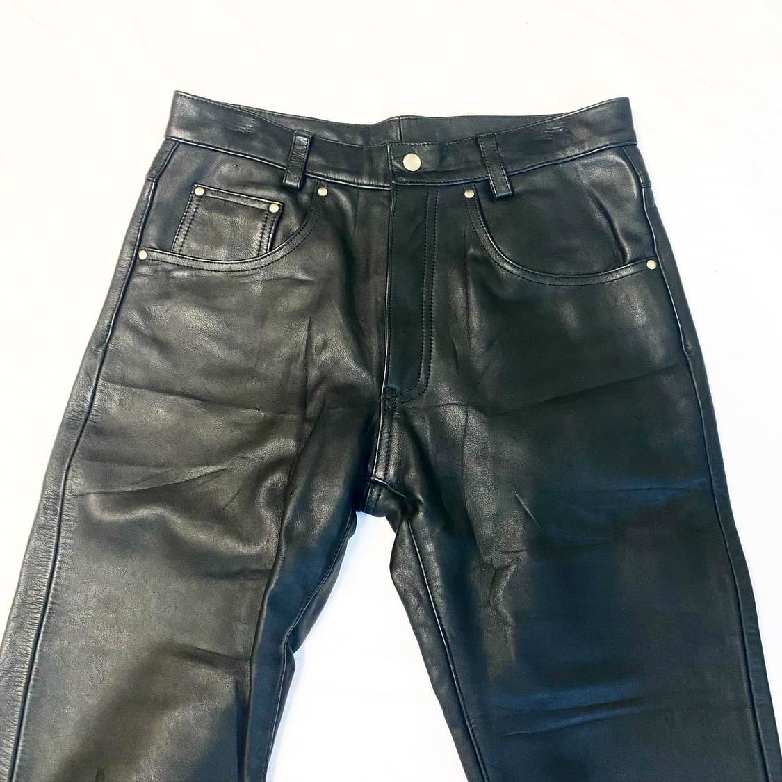 OHPLAN inc - 소가죽 레더 팬츠 상품이미지2