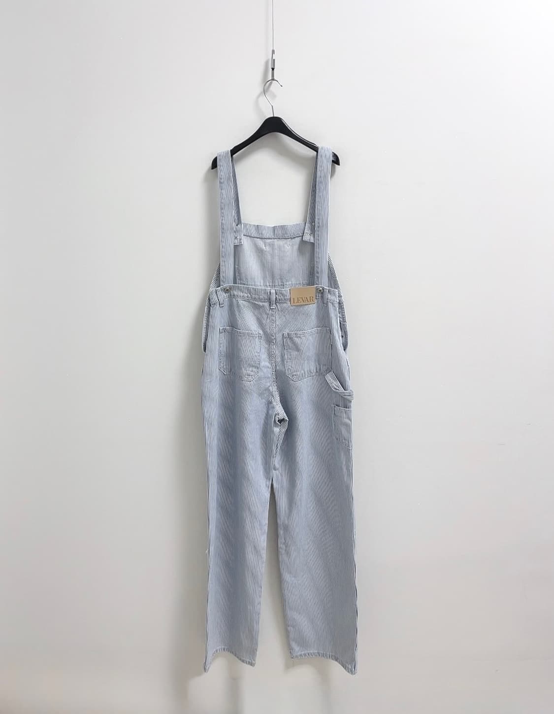 르바 스트라이프 데님 오버롤 상품이미지4