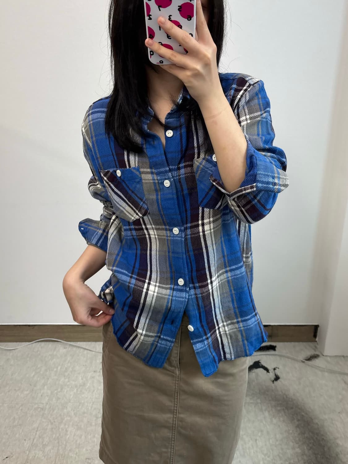 스투시 포켓 체크 셔츠 남방 상품이미지1