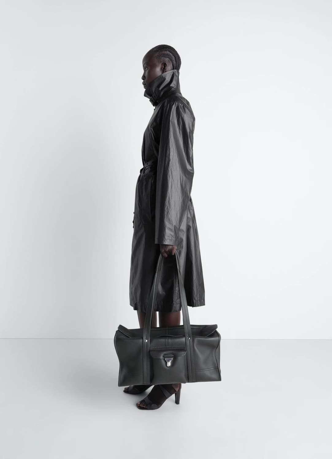 [32,34,36]르메르 26ss 라이트 랩 코트/애쉬 블랙 상품이미지4