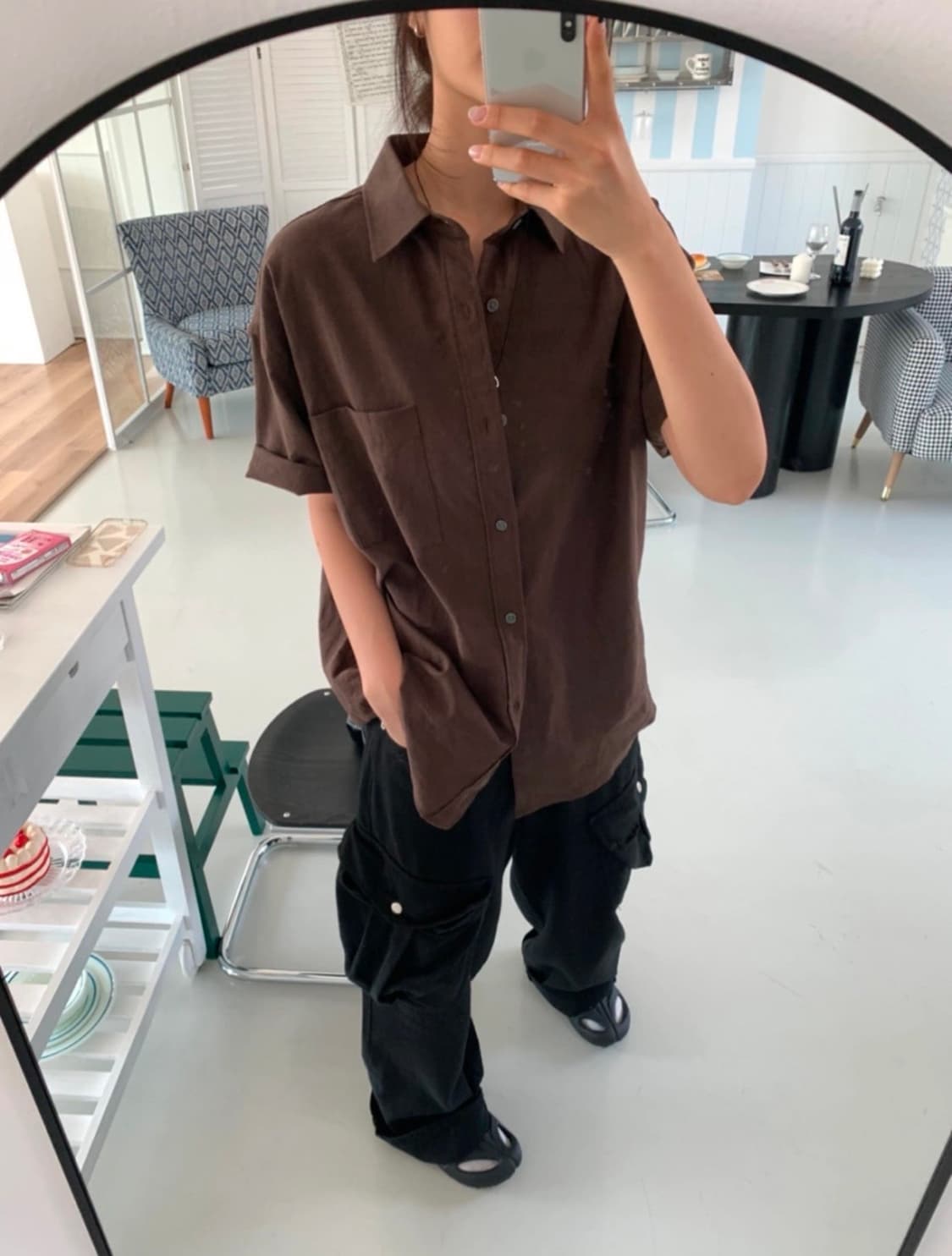 피넛데이즈 스테디 린넨 하프 남방 상품이미지3