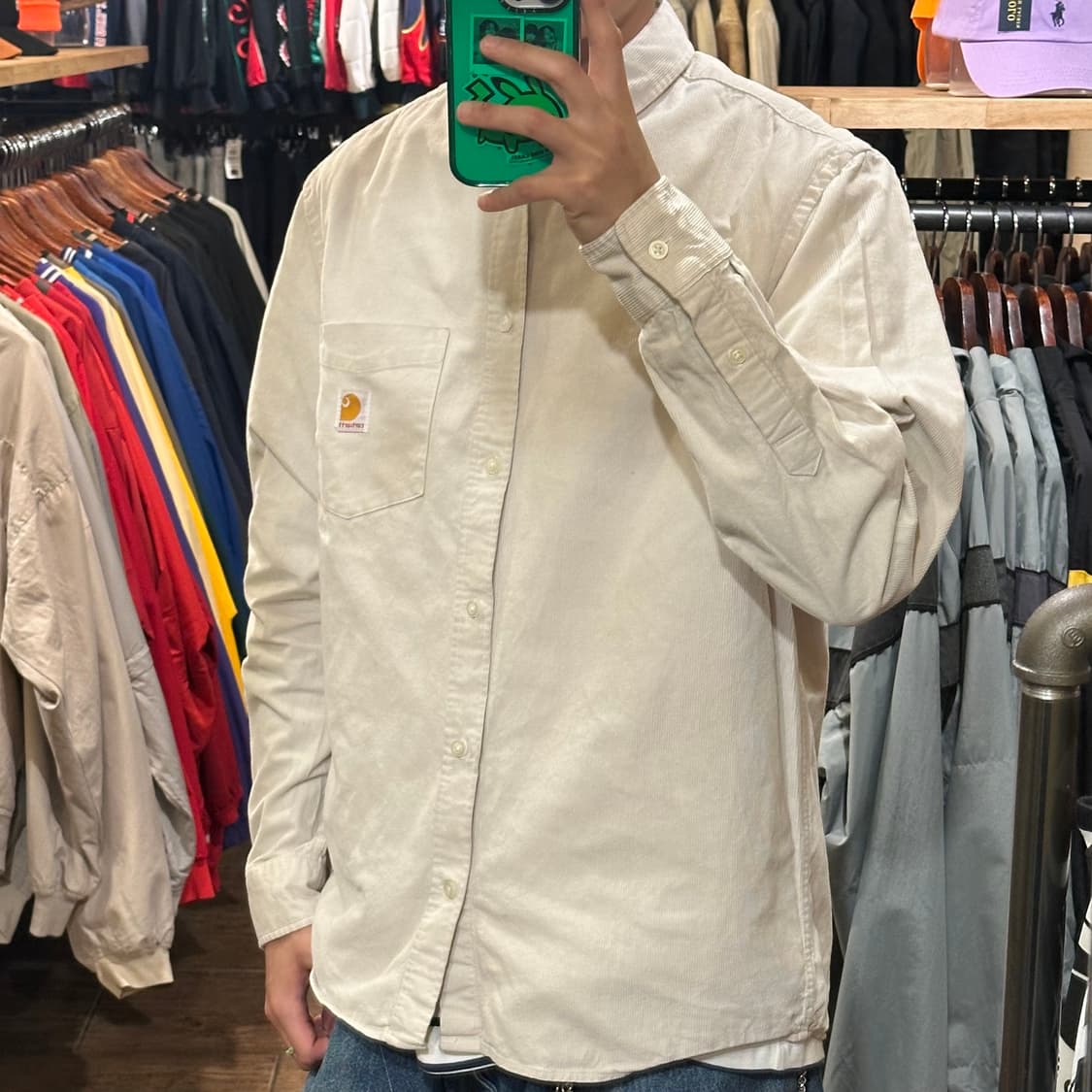 [HI] 칼하트 코듀로이 긴팔셔츠 화이트 상품이미지3