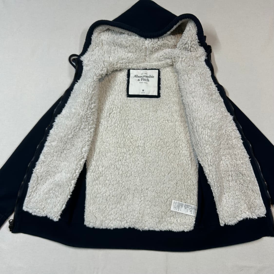 M) 아베크롬비 네이비 보아 울프죠 후드집업 상품이미지5