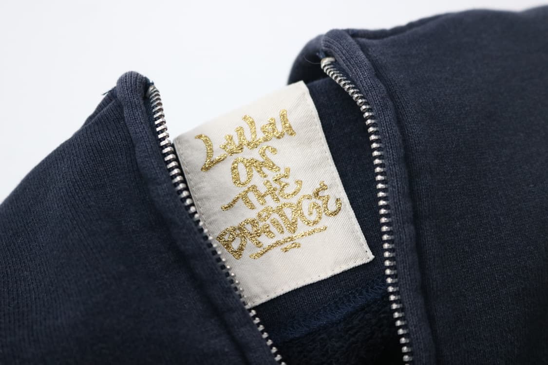 루루온더브릿지 빈티지 네이비 풀집업 후드 (M) 상품이미지5