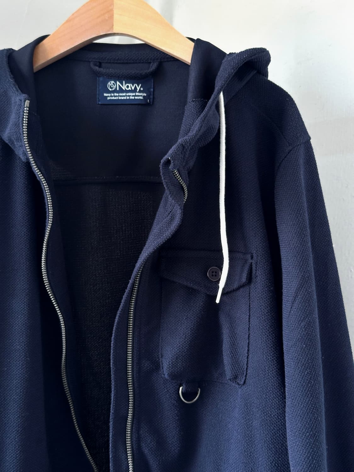 Knit fabric hooded design jacket 상품이미지3