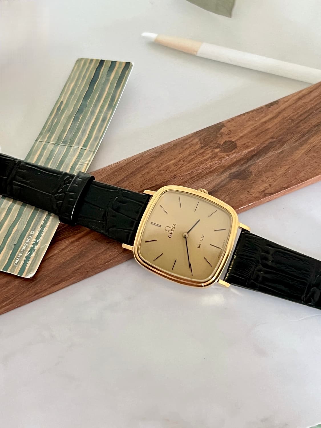 OMEGA 오메가 드빌 스퀘어 수동감기 남성 시계 상품이미지2