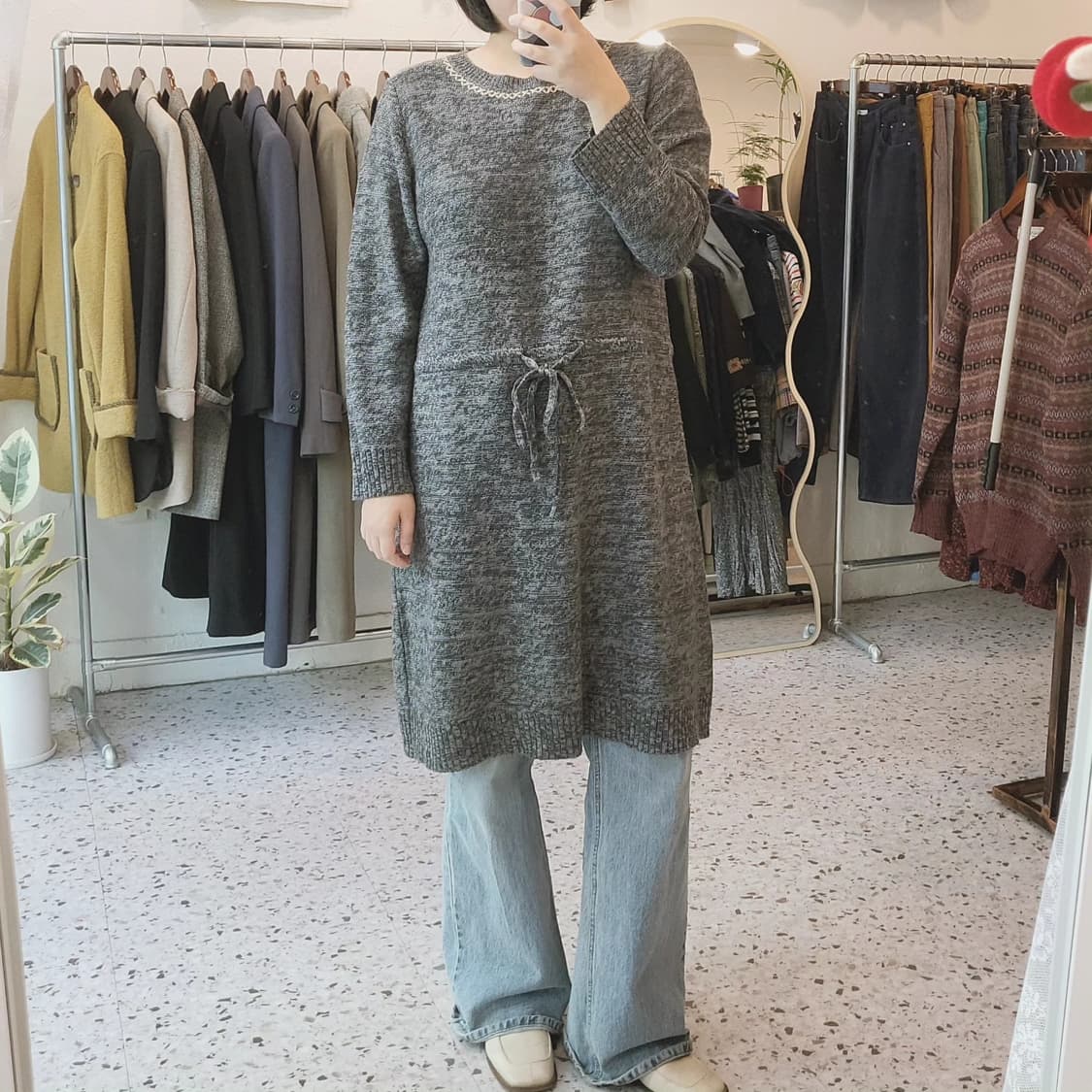 Collection's k 멜란지그레이 니트 원피스 상품이미지10