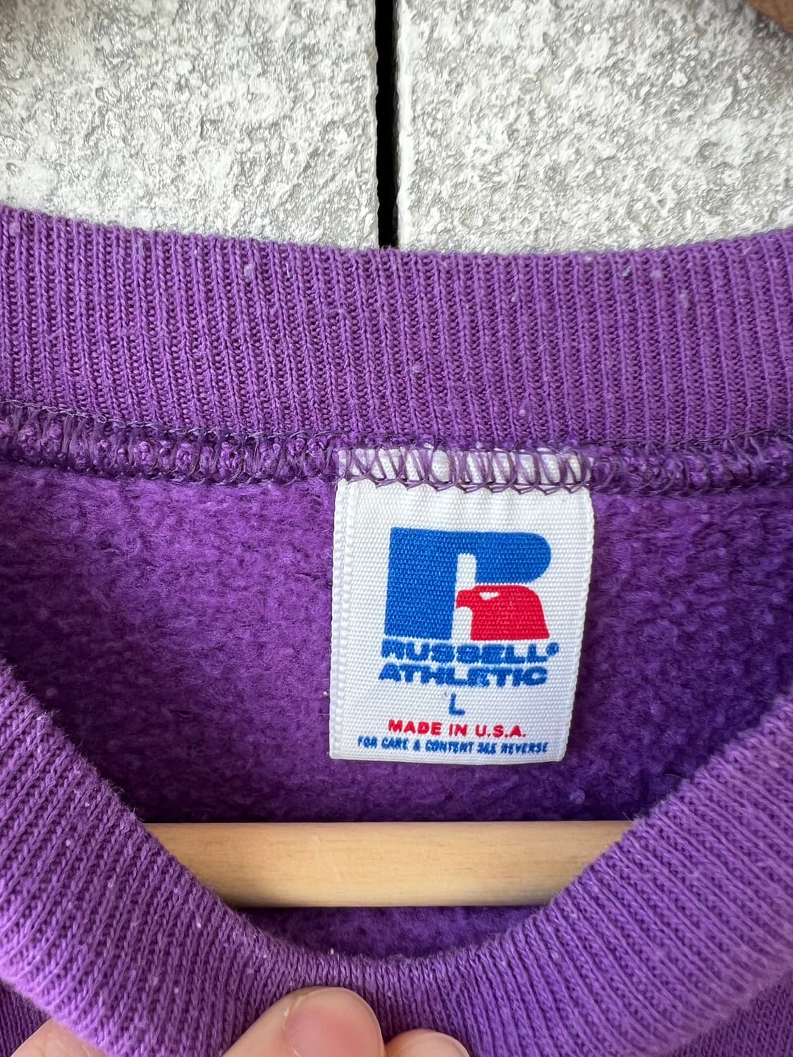 90's 러셀 애슬레틱 빈티지 블링크 스웻셔츠 L 퍼플 보라색 상품이미지3