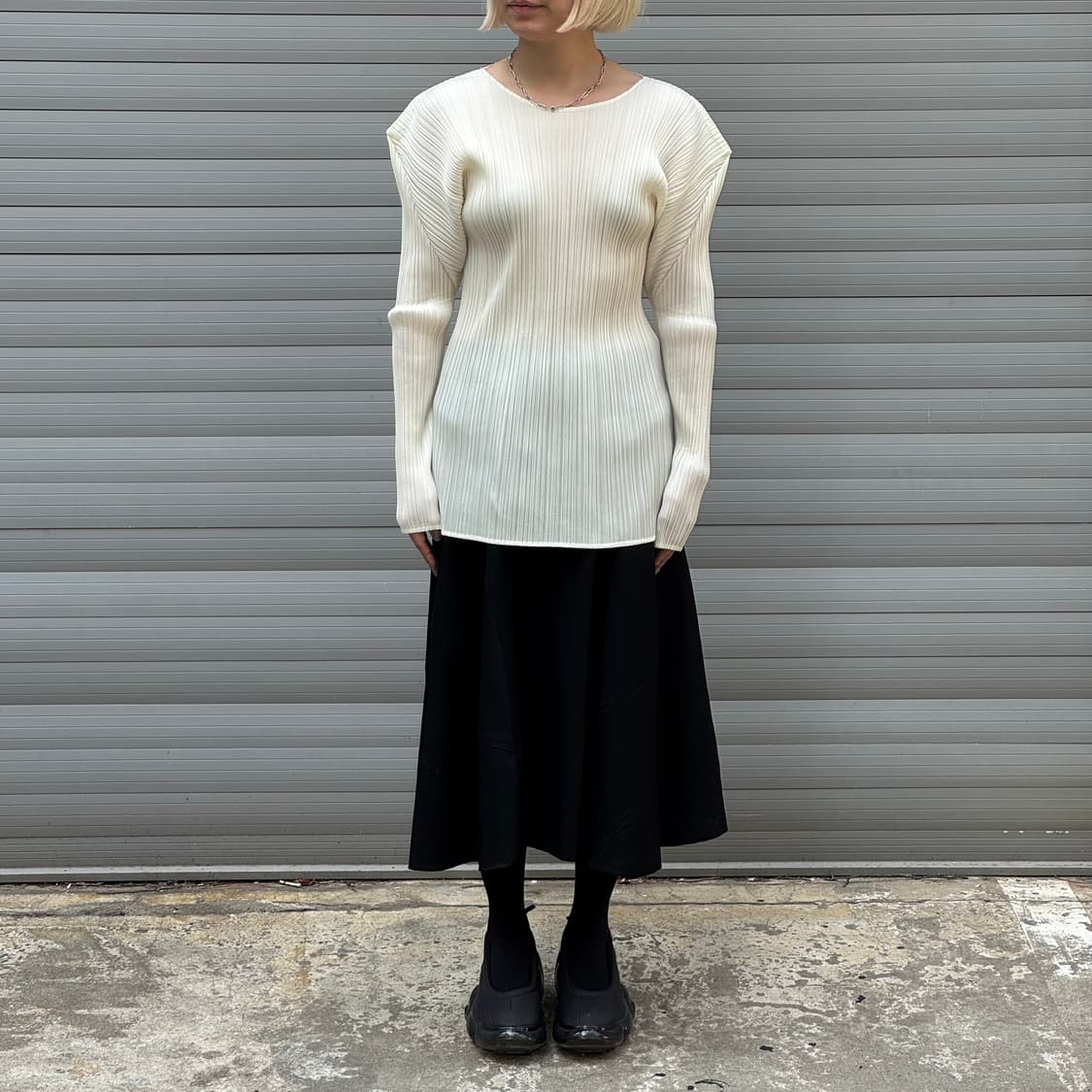 Flared Black Long Skirt 상품이미지10