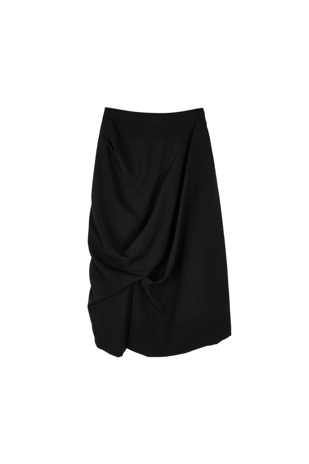 Repos MIDI DRAPE SKIRT (BLACK) 상품이미지5