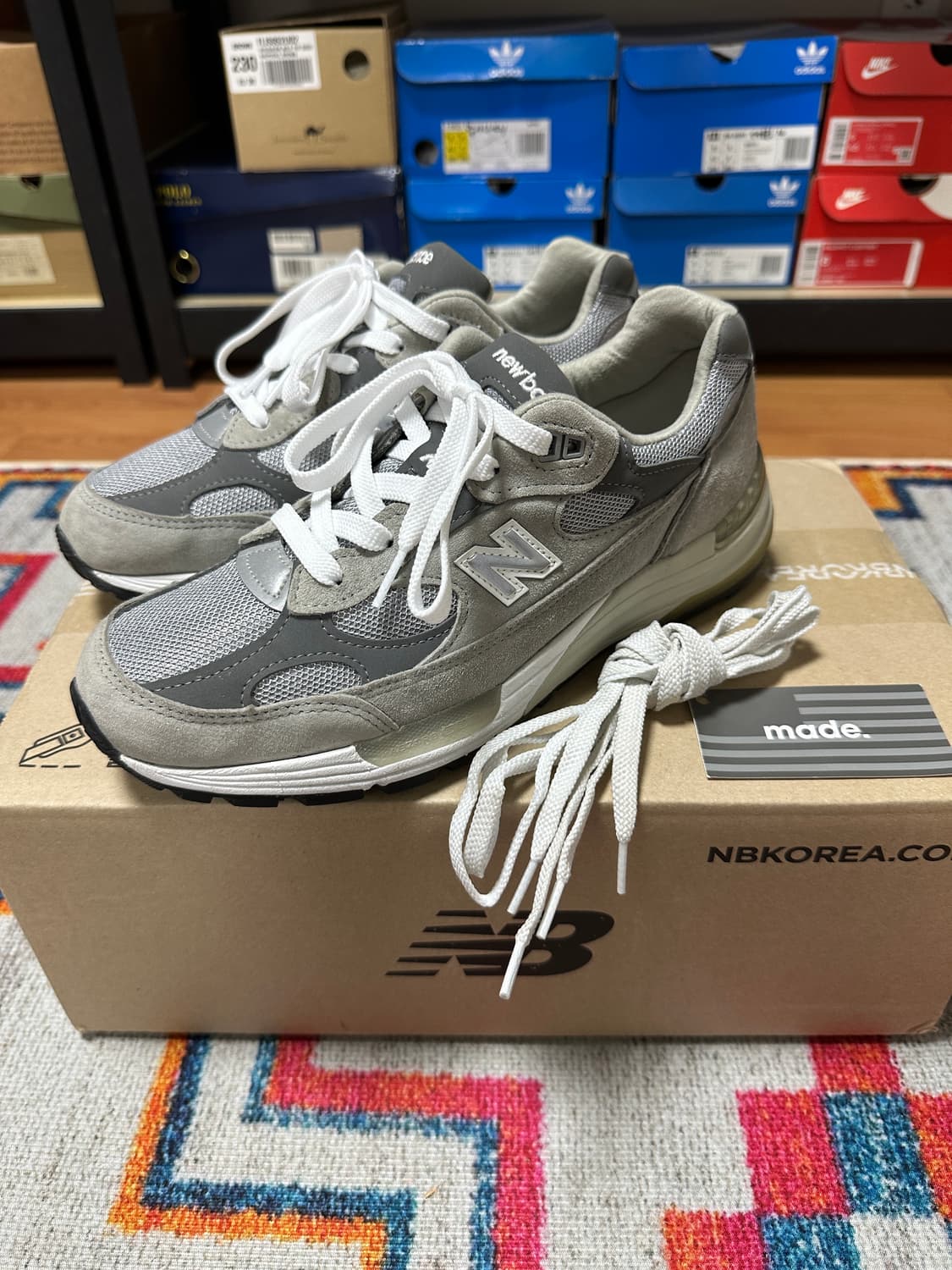 (260구형)뉴발란스 992 그레이 8D 상품이미지1